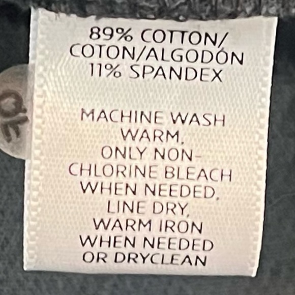 Ann Taylor LOFT Julie Straight Leg Capri Chino Pants Solid Gray Mid Rise Size 6 - Picture 4 of 6